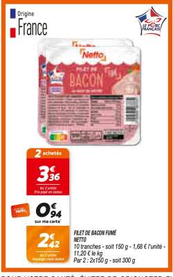 Filet de bacon fumé