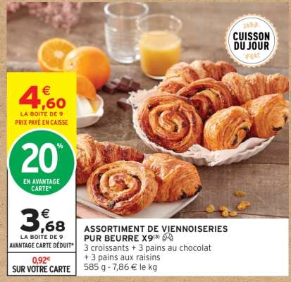 ASSORTIMENT DE VIENNOISERIES PUR BEURRE X9