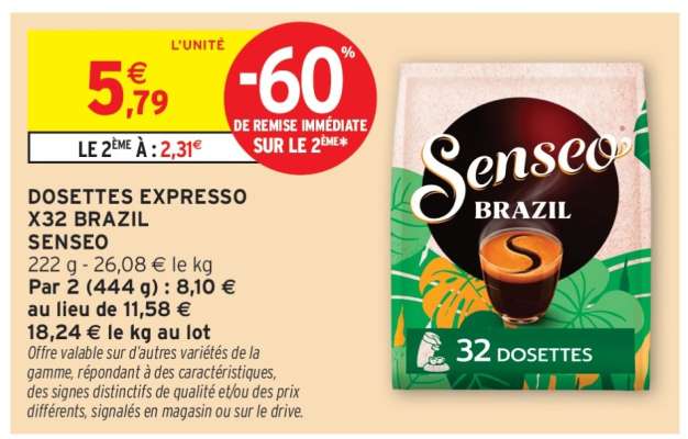 DOSETTES EXPRESSO X32 BRAZIL SENSEO
