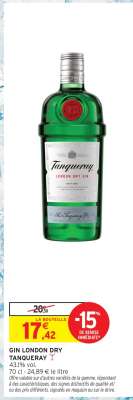 GIN LONDON DRY "TANQUERAY"
