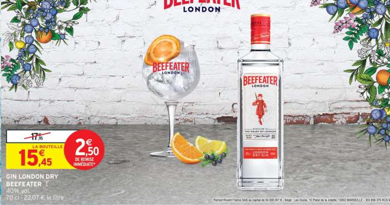 GIN LONDON DRY BEEFEATER