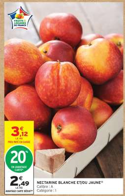 NECTARINE BLANCHE ET/OU JAUNE