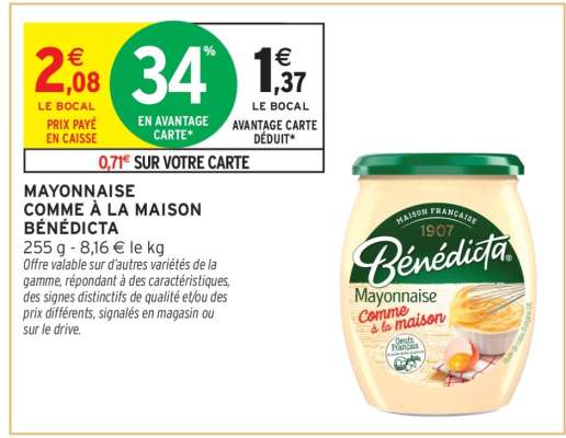 MAYONNAISE COMME À LA MAISON BÉNÉDICTA