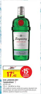 GIN LONDON DRY "TANQUERAY"
