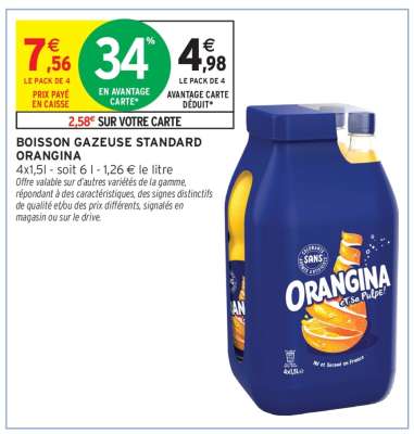Boisson Gazeuse Standard Orangina