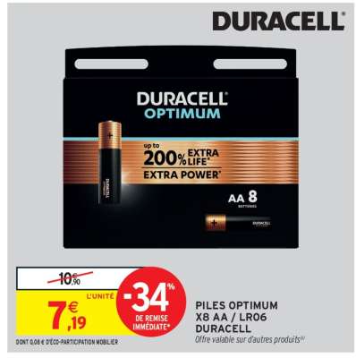 Duracell Optimum AA 8 Batteries