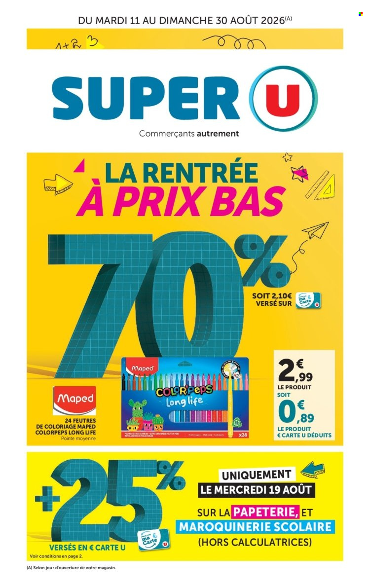 Catalogue SUPER U - 11.08.2026 - 30.08.2026. Page 1