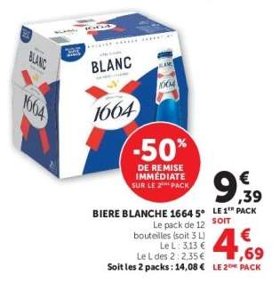 BIERE BLANCHE 1664 5°