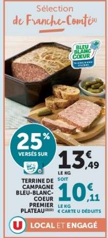 TERRINE DE CAMPAGNE BLEU-BLANC-COEUR PREMIER PLATEAU