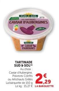 Tartinade Sud & Sol