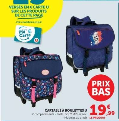 CARTABLE À ROULETTES U