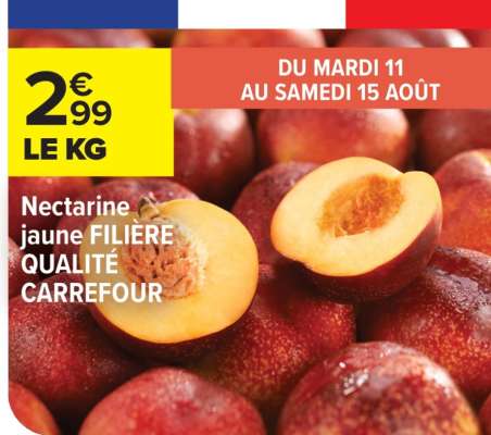 Nectarine jaune FILIÈRE QUALITÉ CARREFOUR