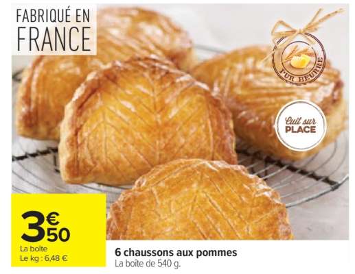 6 chaussons aux pommes