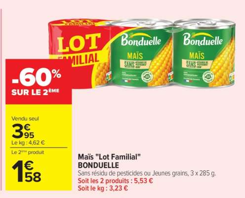 Maïs 'Lot Familial' BONDUELLE