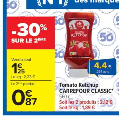 Tomato Ketchup CARREFOUR CLASSIC'