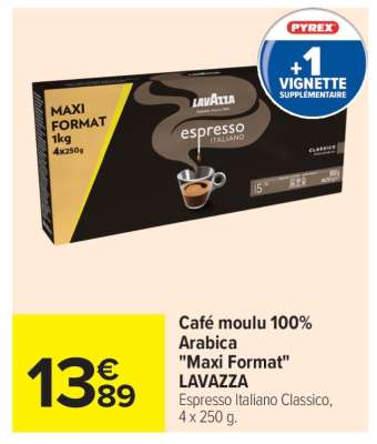 Café moulu 100% Arabica «Maxi Format» LAVAZZA