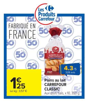 Pains au Lait Carrefour Classic