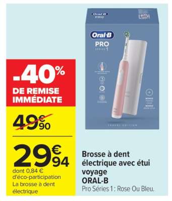 Brosse à dent électrique avec étui voyage ORAL-B