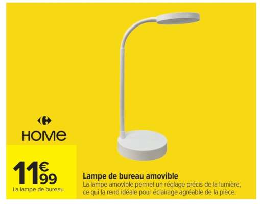Lampe de bureau amovible