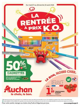 Auchan - Dès mardi Rentrée prix KO hypers