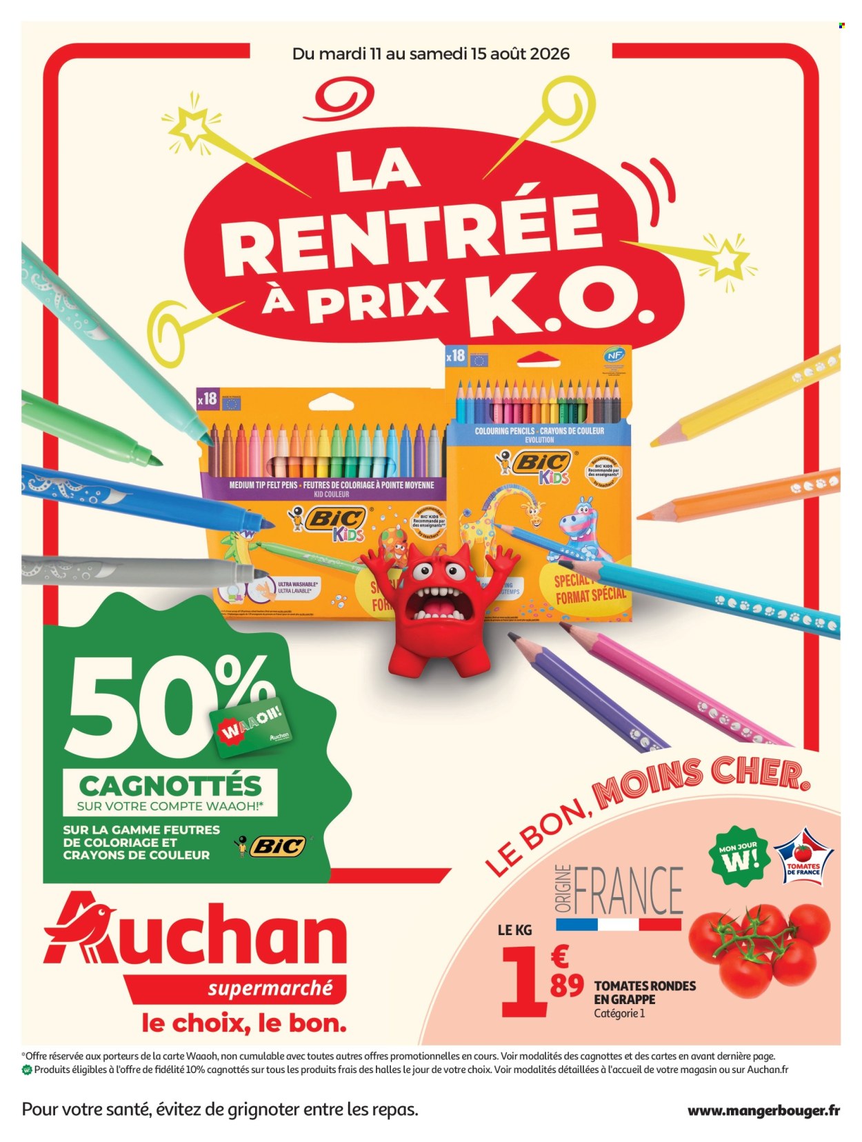 Catalogue Auchan - 11.08.2026 - 15.08.2026. Page 1
