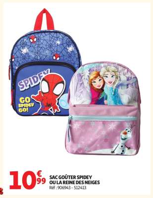 SAC GOÛTER SPIDEY OU LA REINE DES NEIGES