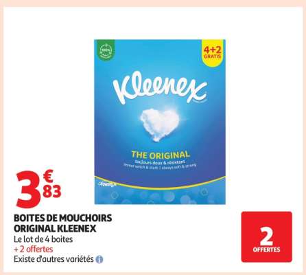 BOITES DE MOUCHOIRS ORIGINAL KLEENEX