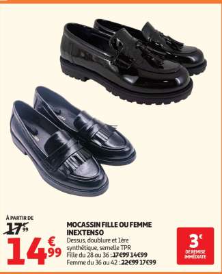 Mocassin Fille Ou Femme Inextenso