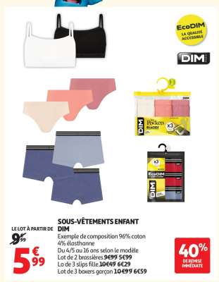 SOUS-VÊTEMENTS ENFANT DIM