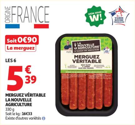 MERGUEZ VÉRITABLE LA NOUVELLE AGRICULTURE