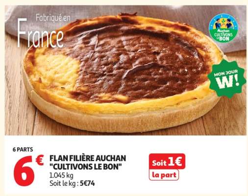 Flan Filière Auchan "Cultivons Le Bon"