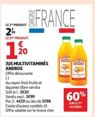 JUS MULTIVITAMINÉS ANDROS