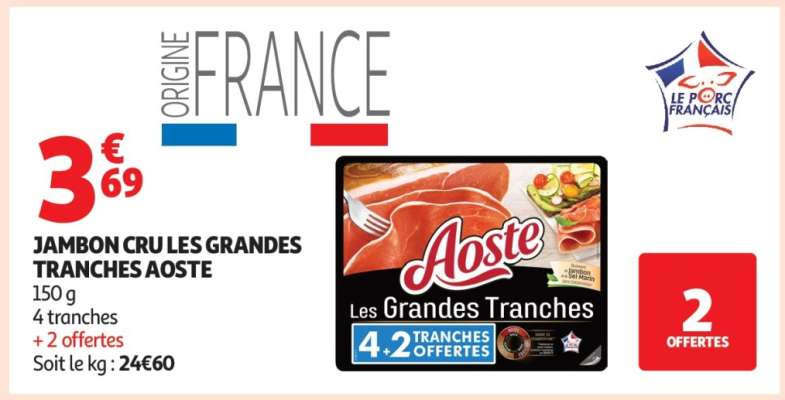 Jambon Cru Les Grandes Tranches Aoste