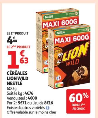 Céréales  Lion Wild Nestlé