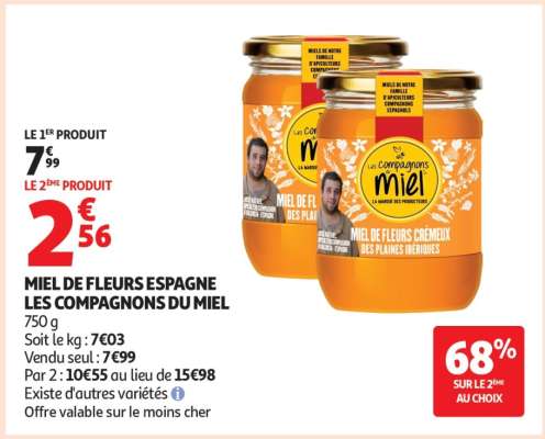 MIEL DE FLEURS ESPAGNE LES COMPAGNONS DU MIEL
