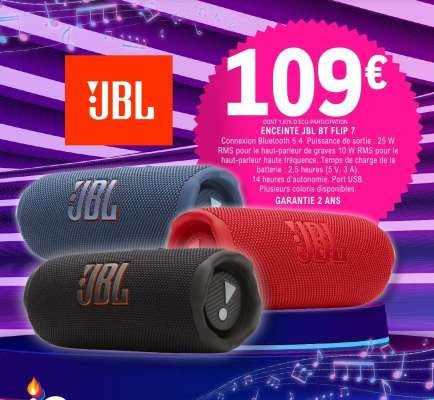ENCEINTE JBL BT FLIP 7