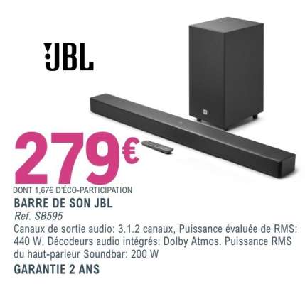 BARRE DE SON “JBL”