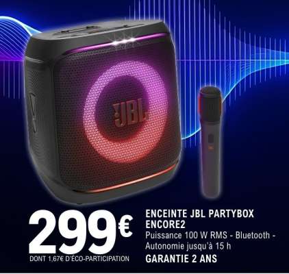 ENCEINTE JBL PARTYBOX ENCORE2