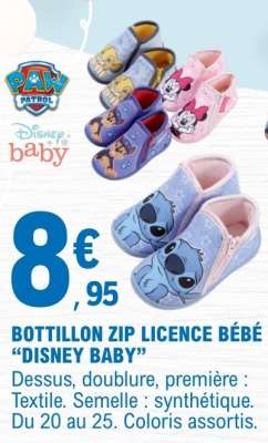 BOTTILLON ZIP LICENCE BÉBÉ “DISNEY BABY”