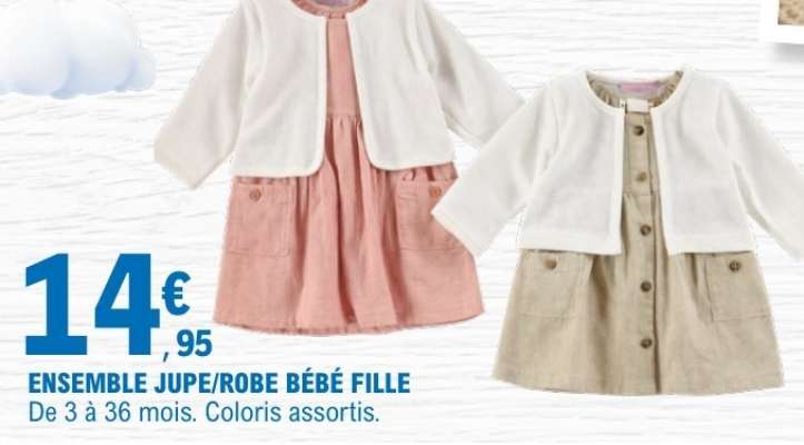 ENSEMBLE JUPE/ROBE BÉBÉ FILLE