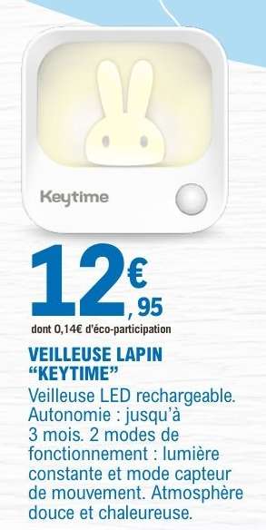 Veilleuse Lapin "Keytime"