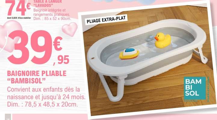 BAIGNOIRE PLIABLE "BAMBISOL"