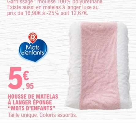 HOUSSE DE MATELAS À LANGER ÉPONGE "MOTS D'ENFANTS"