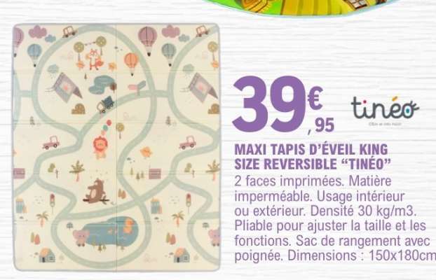 MAXI TAPIS D’ÉVEIL KING SIZE REVERSIBLE “TINÉO”