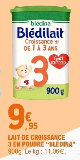 Lait de Croissance 3 en Poudre 'Blédina'