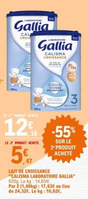Lait de Croissance Calisma 'Laboratoire Gallia'