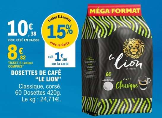 Dosettes de café 'Le Lion'