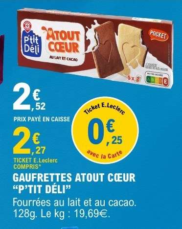 Gaufrettes Atout Cœur 'P'tit Deli'