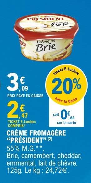 CRÈME FROMAGÈRE “PRÉSIDENT”