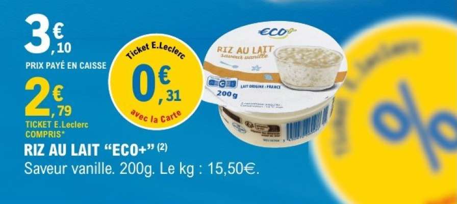 RIZ AU LAIT “ECO+”